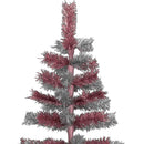 Pink & Silver Mixed Tinsel Christmas Tree by Lee Display