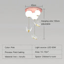 GobekUsa Butterfly Ball Ceiling Lamp: Warm & Romantic Pendant Light for Children's Room