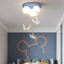 GobekUsa Butterfly Ball Ceiling Lamp: Warm & Romantic Pendant Light for Children's Room