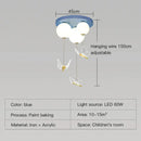 GobekUsa Butterfly Ball Ceiling Lamp: Warm & Romantic Pendant Light for Children's Room