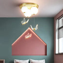 GobekUsa Butterfly Ball Ceiling Lamp: Warm & Romantic Pendant Light for Children's Room