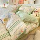 GobekUsa Cartoon Printed Cotton Quilt Cover Set - Soft, Breathable, Colorfast Bedding
