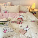 GobekUsa Cartoon Printed Cotton Quilt Cover Set - Soft, Breathable, Colorfast Bedding