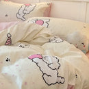 GobekUsa Cartoon Printed Cotton Quilt Cover Set - Soft, Breathable, Colorfast Bedding