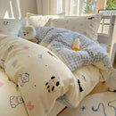 GobekUsa Cartoon Printed Cotton Quilt Cover Set - Soft, Breathable, Colorfast Bedding