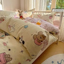 GobekUsa Cartoon Printed Cotton Quilt Cover Set - Soft, Breathable, Colorfast Bedding