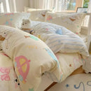 GobekUsa Cartoon Printed Cotton Quilt Cover Set - Soft, Breathable, Colorfast Bedding