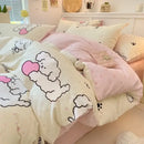 GobekUsa Cartoon Printed Cotton Quilt Cover Set - Soft, Breathable, Colorfast Bedding