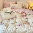 GobekUsa Cartoon Printed Cotton Quilt Cover Set - Soft, Breathable, Colorfast Bedding