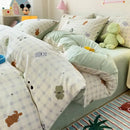 GobekUsa Cartoon Printed Cotton Quilt Cover Set - Soft, Breathable, Colorfast Bedding