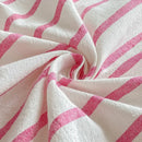 GobekUsa Cotton Stripe Fitted Sheet- Single Cozy Mattress Cover with Elastic Band