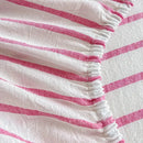 GobekUsa Cotton Stripe Fitted Sheet- Single Cozy Mattress Cover with Elastic Band