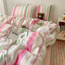 GobekUsa Cozy Cotton Grid Bedding Sets for Student Dorms - Queen/King Bedclothes