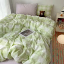 GobekUsa Cozy Cotton Grid Bedding Sets for Student Dorms - Queen/King Bedclothes