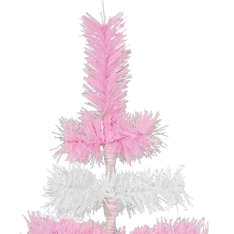 Pink & White Layered Tinsel Christmas Tree