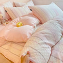 GobekUsa Cotton Jacquard Bedding Set - Single Double Queen King Size Bedclothes