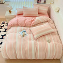 GobekUsa Cotton Jacquard Bedding Set - Single Double Queen King Size Bedclothes