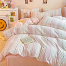 GobekUsa Cotton Jacquard Bedding Set - Single Double Queen King Size Bedclothes