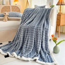 GobekUsa Cozy Faux Rabbit Fur Throw Blanket for Sofa & Bed, 200X230cm