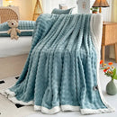 GobekUsa Cozy Faux Rabbit Fur Throw Blanket for Sofa & Bed, 200X230cm