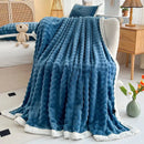 GobekUsa Cozy Faux Rabbit Fur Throw Blanket for Sofa & Bed, 200X230cm