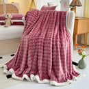 GobekUsa Cozy Faux Rabbit Fur Throw Blanket for Sofa & Bed, 200X230cm