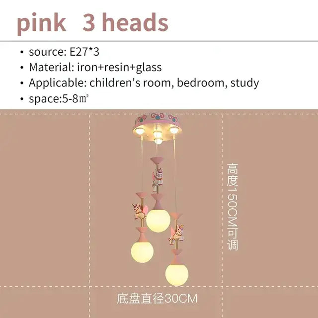 GobekUsa Creative Unicorn LED Pendant Ceiling Light for Children's Room, photo 7 of 10