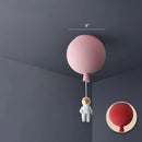 GobekUsa Emerson - Balloon & Astronaut Ceiling Lamp - Kids Acrylic Pendant Light