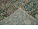 Pink, Beige and Olive Hand knotted Medallion Mamluk Design 8x10 wool Area Rug by The Rug Decor
