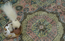 Pink, Beige and Olive Hand knotted Medallion Mamluk Design 8x10 wool Area Rug by The Rug Decor