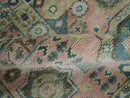 Pink, Beige and Olive Hand knotted Medallion Mamluk Design 8x10 wool Area Rug by The Rug Decor