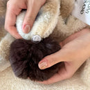 GobekUsa Cartoon Patch Woolen Blanket with Fur Balls for Single Bed