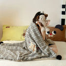 GobekUsa Cartoon Patch Woolen Blanket with Fur Balls for Single Bed