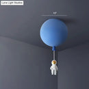 GobekUsa Balloon and Astronaut Ceiling Lamp Kids Acrylic 1 Head Bedroom Pendant Lighting Fixture