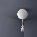 GobekUsa Balloon and Astronaut Ceiling Lamp Kids Acrylic 1 Head Bedroom Pendant Lighting Fixture