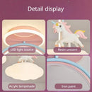GobekUsa Cloud Unicorn Cartoon Ceiling Light for Children's Room Eye Protection