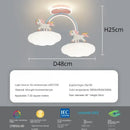 GobekUsa Cloud Unicorn Cartoon Ceiling Light for Children's Room Eye Protection