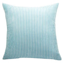 Pink & blue striped corduroy pillow cover living room decor by Decorbites