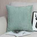 Pink & blue striped corduroy pillow cover living room decor by Decorbites