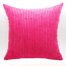 Pink & blue striped corduroy pillow cover living room decor by Decorbites