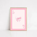 GobekUsa Pink Bows Wall Art Set - 3 Pieces
