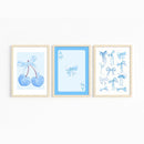 GobekUsa Pink Bows Wall Art Set - 3 Pieces