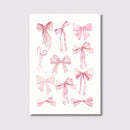 GobekUsa Pink Bows Wall Art Set - 3 Pieces