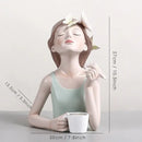 GobekUsa Butterfly Fairy Resin Statue | Creative Desktop Figurine for Girlfriend's Gift