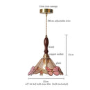 GobekUsa Butterfly Glass LED Pendant Light for Bedroom and Living Room