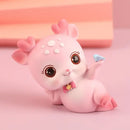 Pink cartoon deer resin figurines bedroom cake topper decor by Decorbites