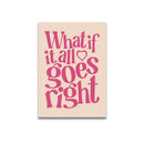 GobekUsa Pink Cartoon Print Canvas Wall Art