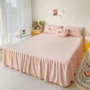 GobekUsa Cartoon Rabbit Applique Embroidery Bedding Set with Velvet Fleece for Cozy Comfort