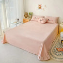GobekUsa Cartoon Rabbit Applique Embroidery Bedding Set with Velvet Fleece for Cozy Comfort