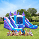 16FT Pink Castle Bounce House Combo With Double Water Slide (SAK84027) by SAKSBY WHOLESALE